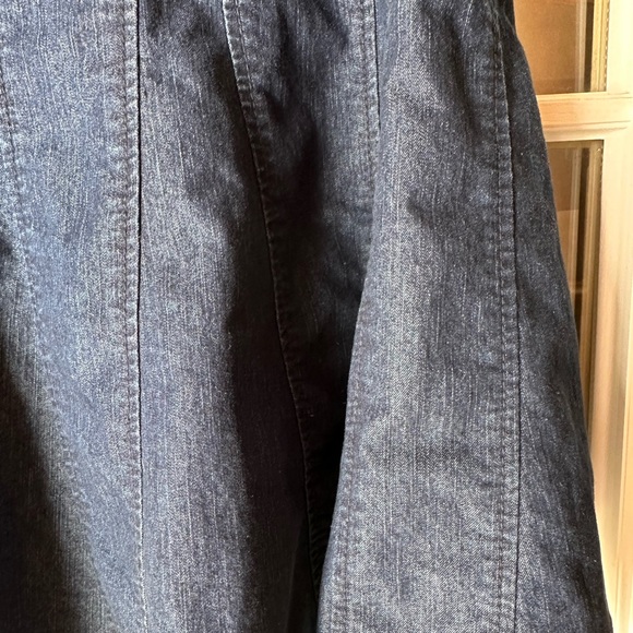 LARRY LEVINE PETITE - Stretch DENIM Skirt Sz 10P - BLUE - Picture 4 of 12